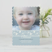 Invitation photo florale Abstraite (Debout devant)