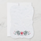 Invitation photo florale aquarelle (Dos)