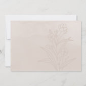 Invitation Photo florale beige 50e anniversaire (Dos)