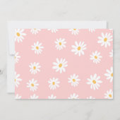 Invitation Photo florale blanche et rose (Dos)