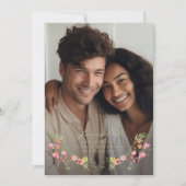 Invitation photo florale cadre subtil enregistrer la date mar (Devant)