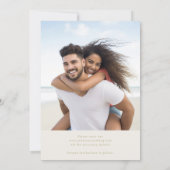 Invitation photo florale cadre subtil enregistrer la date mar (Dos)