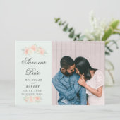 Invitation Photo florale de printemps clair Enregistrer la da (Debout devant)