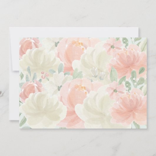 Invitation Photo florale de printemps clair Enregistrer la da (Dos)