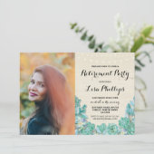 Invitation Photo florale de Succulents de menthe de partie de (Debout devant)