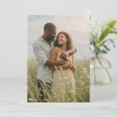 Invitation Photo florale jaune tranquille (Debout devant)