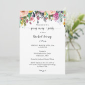 Invitation Photo florale personnalisée Déménager (Debout devant)