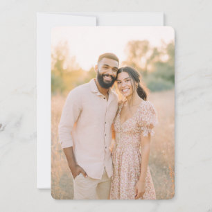 Invitation Photo Florale Rose Beige Romantique