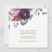 Invitation Photo Florale violet Bautizo Invitacion Espagnol (Dos)