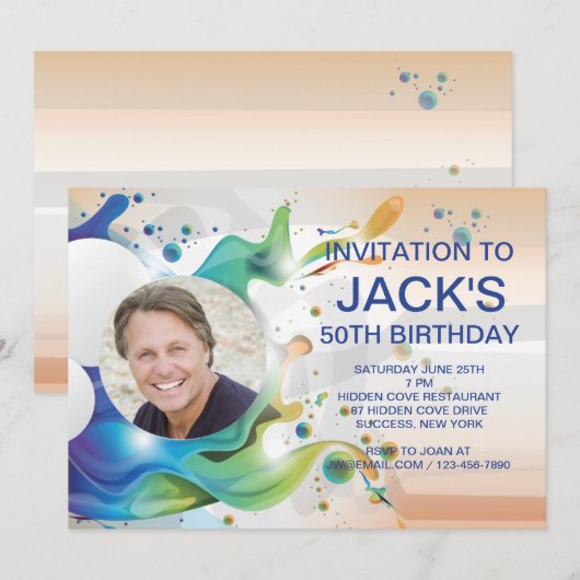 Invitation photo Fluid (Devant / Derrière)