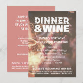 Invitation Photo Flyer pour Dîner Rustique et Vin (Devant / Derrière)