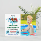 Invitation Photo Football Pool Party (Debout devant)