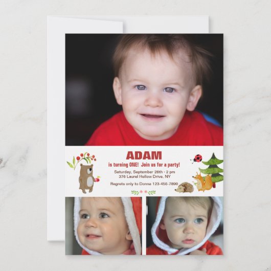 Invitation photo Forest Pals (Devant)