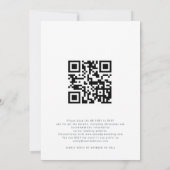 Invitation Photo Forêt de Neige Rejoignez-nous QR Code Mariag (Dos)