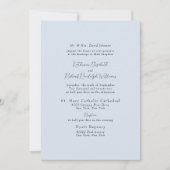 Invitation Photo Formelle Dusty Blue Bride Parents Mariage (Devant)