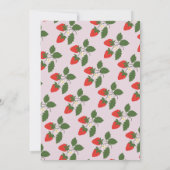 Invitation Photo fraise 1er anniversaire (Dos)