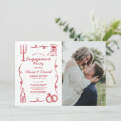 Invitation Photo française tirée à la main par le simulateur (Debout devant)