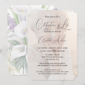 Invitation Photo Funérailles florales Célébration de la vie (Devant / Derrière)