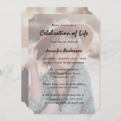 Invitation Photo Funéraire Célébration de la vie (Devant / Derrière)