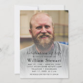 Invitation Photo funéraire moderne | Célébration de la vie (Devant)