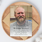 Invitation Photo funéraire moderne | Célébration de la vie