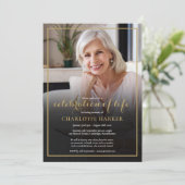 Invitation Photo funéraire moderne Collage Célébration de la  (Debout devant)