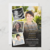 Invitation Photo funéraire moderne Collage Célébration de la  (Devant)