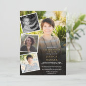 Invitation Photo funéraire moderne Collage Célébration de la  (Debout devant)