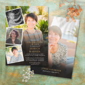 Invitation Photo funéraire moderne Collage Célébration de la 