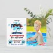 Invitation Photo Gamer Pool Party Anniversaire (Debout devant)