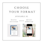 Invitation Photo Garçon Élégant moderne Baptême