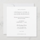 Invitation Photo géométrique Carré moderne Gris 2 Mariage (Dos)