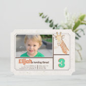 Invitation photo Giraffe (Debout devant)