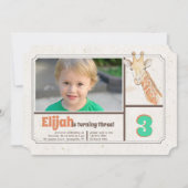 Invitation photo Giraffe (Devant)