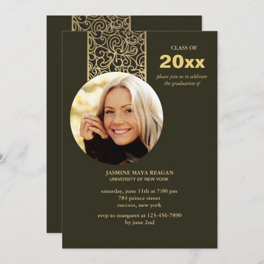 Invitation photo Glitz (Devant / Derrière)