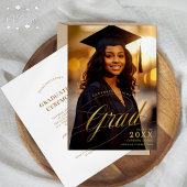 Invitation Photo Gold Graduation Ceremony & Dinner Event