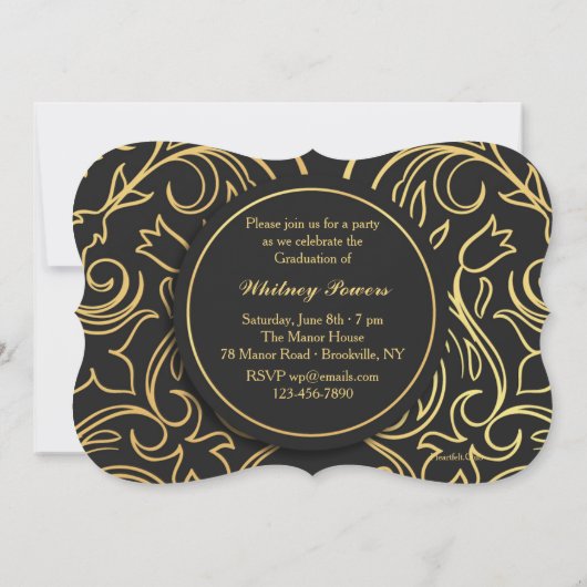 Invitation photo Gold Impression (Dos)