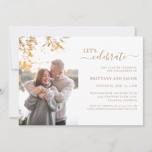 Invitation Photo Gold Mariage (Devant)