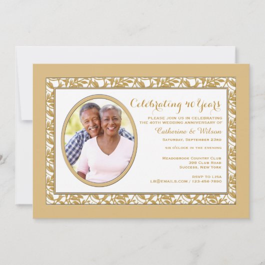 Invitation photo Gold Reflection (Devant)