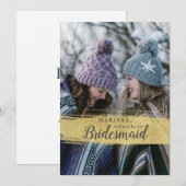 Invitation Photo Gold Seras-Tu Ma Proposition D'Époux (Devant / Derrière)