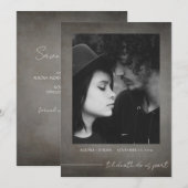 Invitation Photo gothique Enregistrer la date (Devant / Derrière)