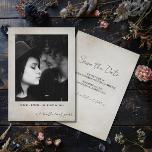 Invitation Photo gothique Enregistrer la date