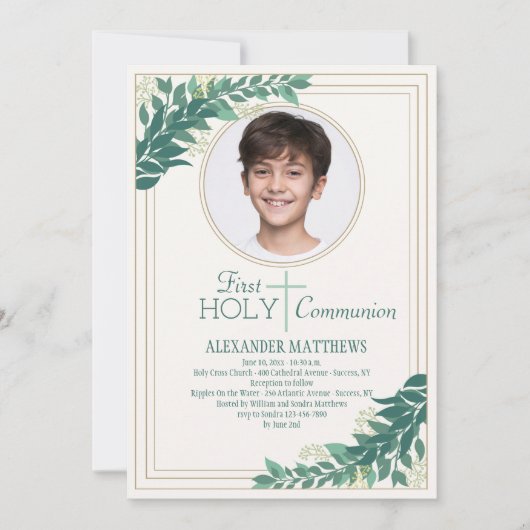 Invitation Photo gracieuse Religieuse (Devant)