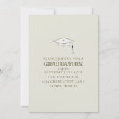 Invitation Photo Graduate Moderne Simple Bannière Or tendance (Dos)
