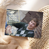 Invitation Photo Graduate Moderne tendance Timbre Or Moderne