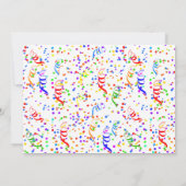 Invitation Photo Graduation Blue Casquette Confetti Classe de (Dos)