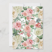 Invitation Photo Graduation Faire-part, Élégant, Floral (Dos)