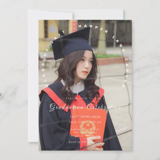 Invitation Photo Graduation Invitation, Class of 2026 (Devant)
