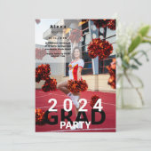 Invitation Photo Graduation Party 2024 (Debout devant)