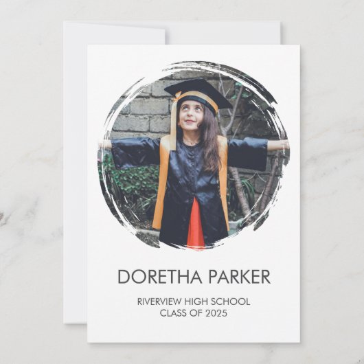 Invitation Photo Graduation Party Elegant Gold Script Design (Dos)
